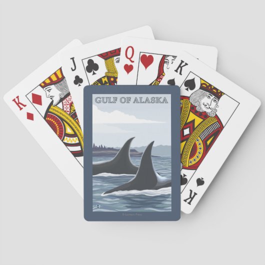 Orca Walvissen #1 - Golf van Alaska Pokerkaarten (Achterkant)