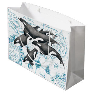 Orca walvissen: oud blauw large cadeautasje