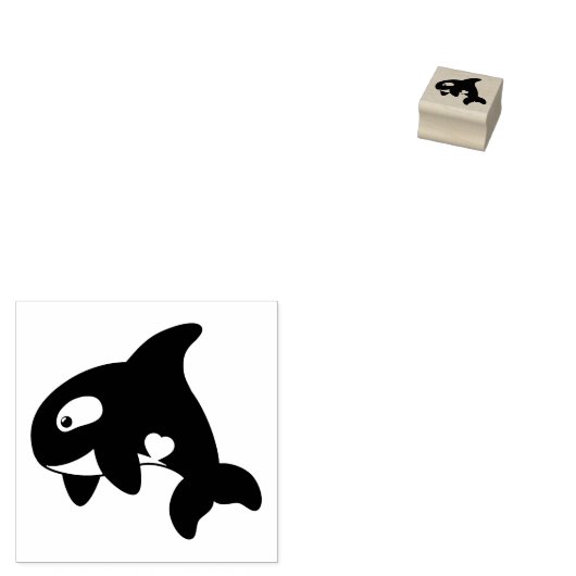 Orca Whale 2 Rubberstempel (Gestempeld)