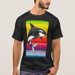 Orca Whale  80-s Retro T-shirt