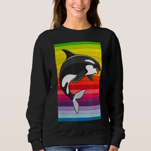 Orca Whale 80-s Retro Trui (Voorkant)