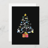 Orca Whale and Christmas Tree Orca Christmas Kaart (Voorkant / Achterkant)