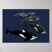 Orca Whale Art Poster Killer Whale Art Prints Gift (Voorkant)