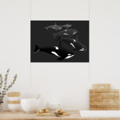Orca Whale Art Poster Killer Whale Gedrukt Canvas (Keuken)