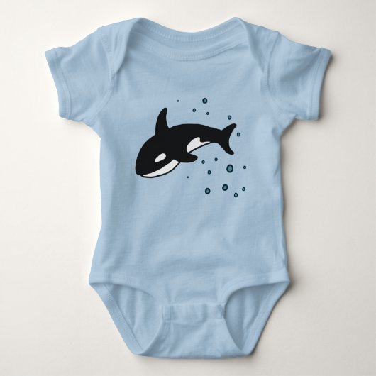 Orca Whale Baby Bodysuit (Voorkant)