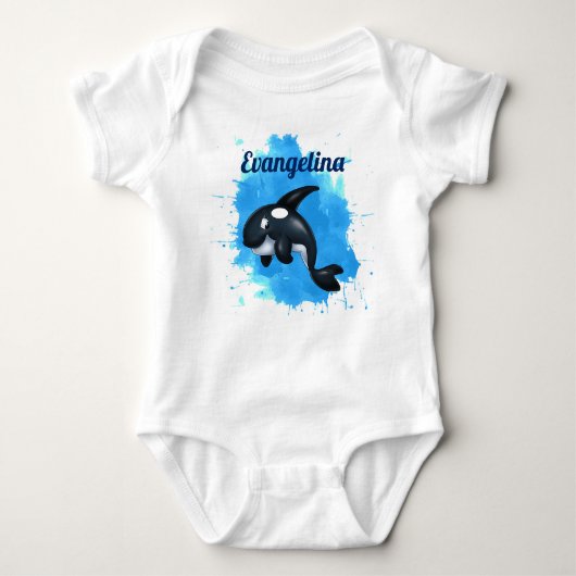 Orca Whale Baby Bodysuit (Voorkant)