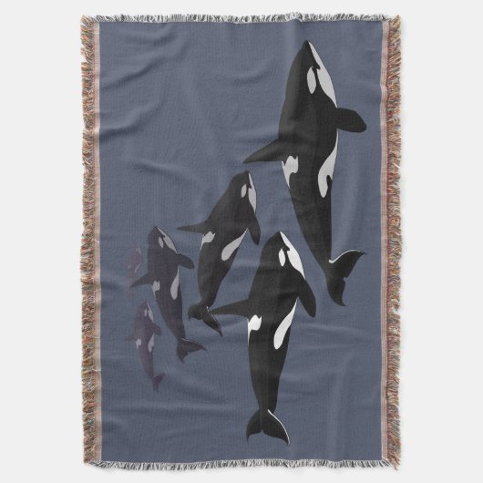 Orca Whale Blanket Killer Whale Art Thlinders Deken (Voorkant Verticaal)