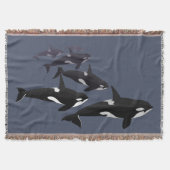Orca Whale Blanket Killer Whale Art Thlinders Deken (Voorkant)