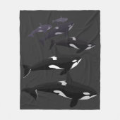 Orca Whale Blanket Killer Whale Fleece Blankets (Voorkant)