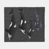 Orca Whale Blanket Killer Whale Fleece Blankets (Voorkant (Horizontaal))