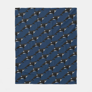 Orca Whale Blanket Killer Whale Fleece Blankets