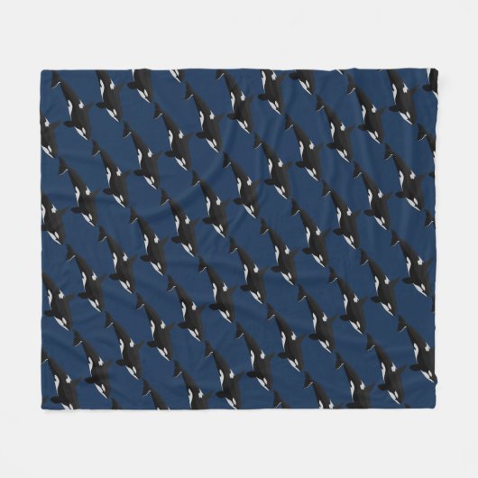 Orca Whale Blanket Killer Whale Fleece Blankets (Voorkant (Horizontaal))
