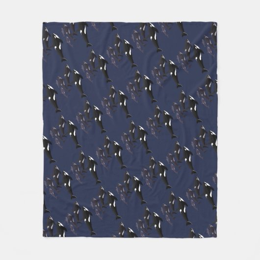 Orca Whale Blanket Killer Whale Fleece Blankets (Voorkant)