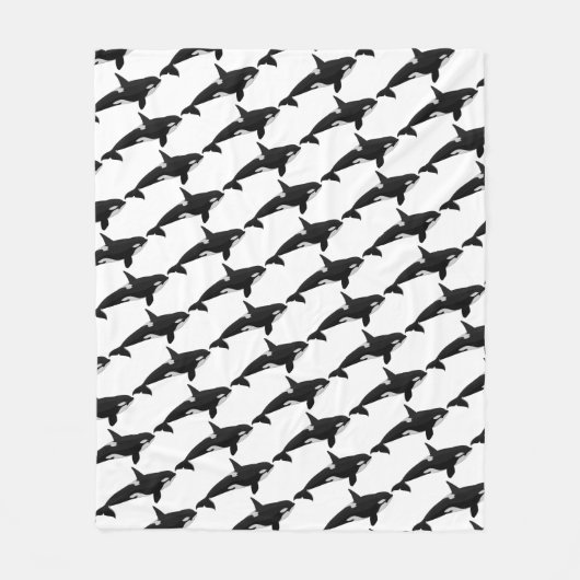 Orca Whale Blanket Killer Whale Fleece Blankets (Voorkant)