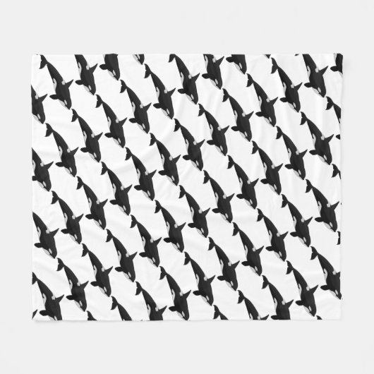 Orca Whale Blanket Killer Whale Fleece Blankets (Voorkant (Horizontaal))
