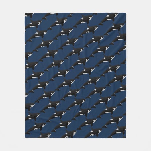 Orca Whale Blanket Killer Whale Fleece Blankets Deken (Voorkant)