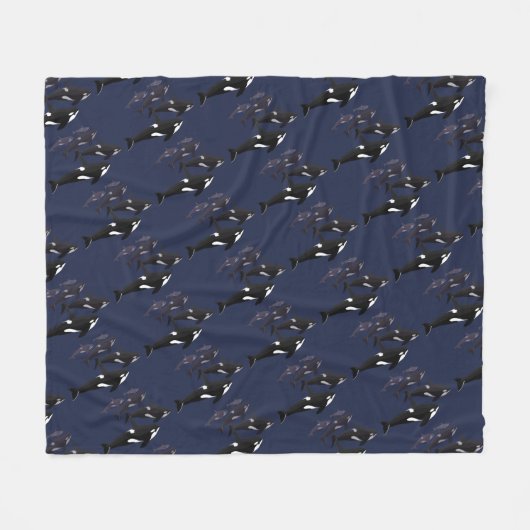 Orca Whale Blanket Killer Whale Fleece Blankets Deken (Voorkant (Horizontaal))