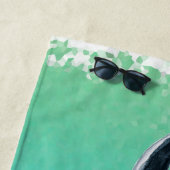 Orca Whale Blauwgroen kristal Strandlaken (In situ)