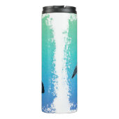 Orca Whale Blauwgroen kristal Thermosbeker (Achterkant)
