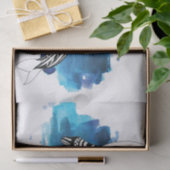 Orca Whale Blue Waterverf Tissuepapier (Geschenk)