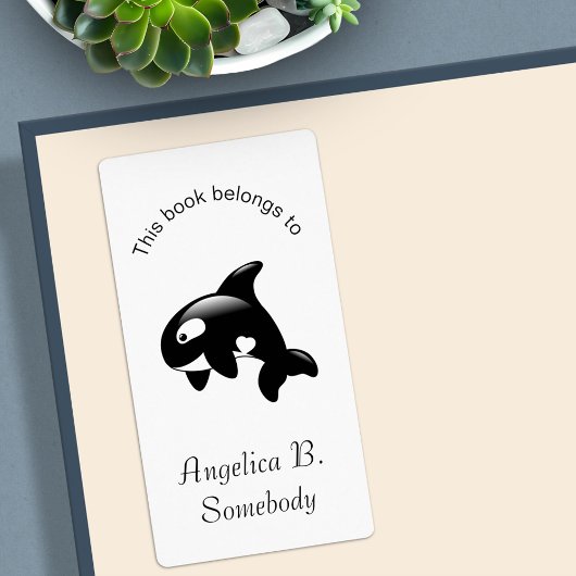 Orca Whale Bookplaat Etiket