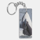 Orca whale breaching sleutelhanger (Voorkant Links)