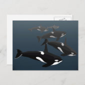 Orca Whale Briefkaarten Aangepaste Killer Whale Ar (Voorkant / Achterkant)