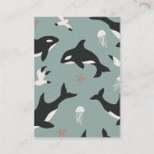 Orca Whale Class Valentine Card Informatiekaartje (Achterkant)