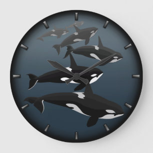 Orca Whale Clock Killer Whale Decor Whale Gifts Grote Klok