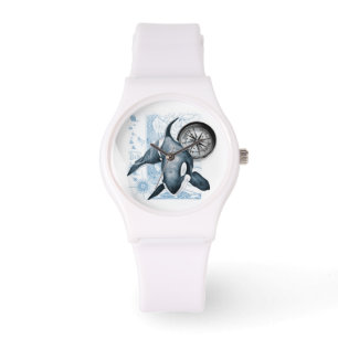 Orca Whale Compass Horloge