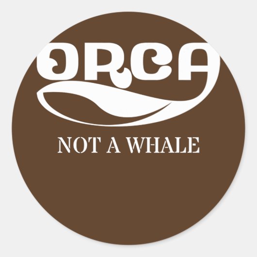 Orca Whale Dolphin Retro Ocean Graphic  Ronde Sticker (Voorkant)