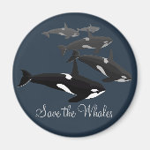 Orca Whale Fridge Magnet Killer Whale Kunstnetten (Voorkant)