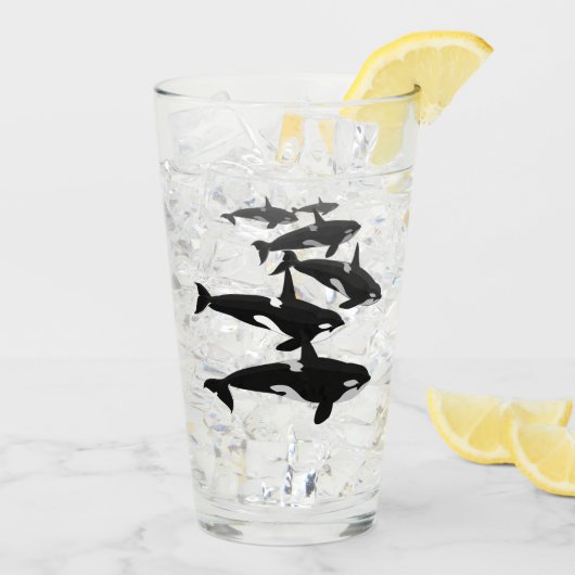 Orca Whale Glass Killer Whales Glasses personalise Glas (Achterkant ijs)