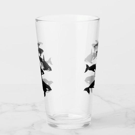 Orca Whale Glass Killer Whales Glasses personalise Glas (Rechts)