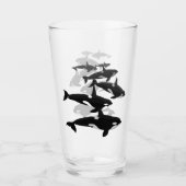 Orca Whale Glass Killer Whales Glasses personalise Glas (Voorkant)