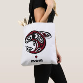 Orca Whale Haida Design - Monogram schoudertas Tote Bag (Dichtbij)