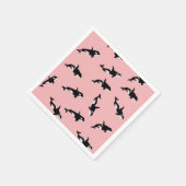 Orca Whale Illustratie Pod Pattern Ocean Pink Servet (Hoek)