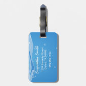 Orca Whale in Ocean Bagagelabel (Achterkant verticaal)