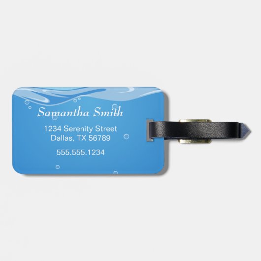 Orca Whale in Ocean Bagagelabel (Achterkant horizontaal)