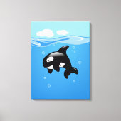 Orca Whale in Ocean Canvas Afdruk (Voorkant)