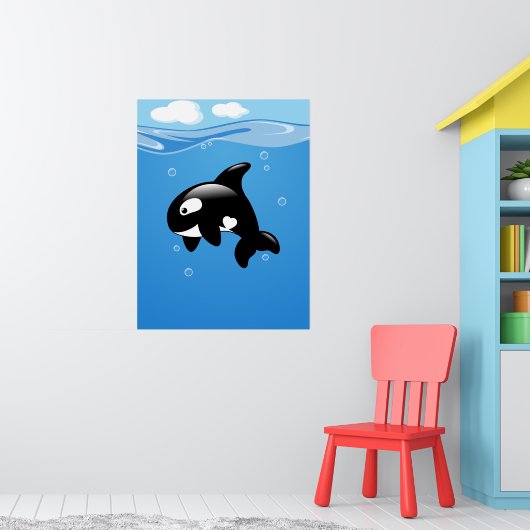 Orca Whale in Ocean Poster (Kinderkamer 1)