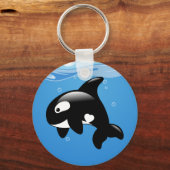 Orca Whale in Ocean Sleutelhanger (Voorkant)
