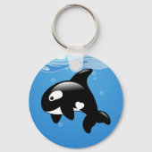 Orca Whale in Ocean Sleutelhanger (Achterkant)