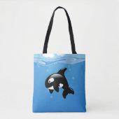 Orca Whale in Ocean Tote Bag (Voorkant)