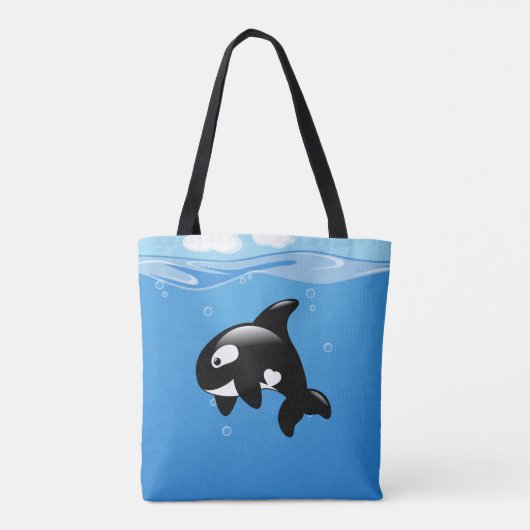 Orca Whale in Ocean Tote Bag (Achterkant)