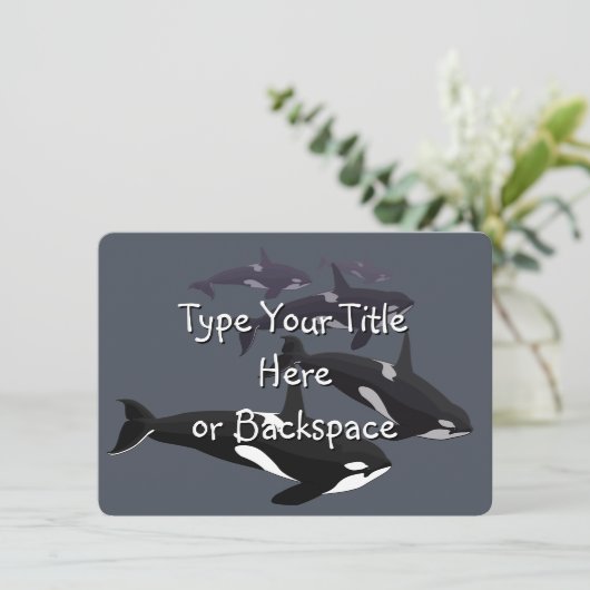 Orca Whale Invitalized Whale Invitalized Whale RSV Kaart (Staand voorkant)