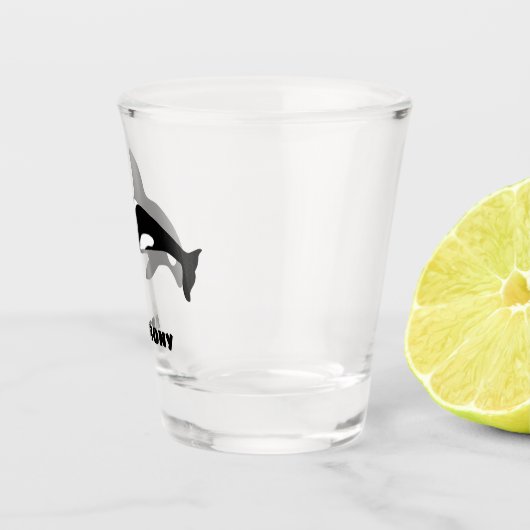 Orca Whale, Killer Whale Personalized Shot Glas (Rechts)