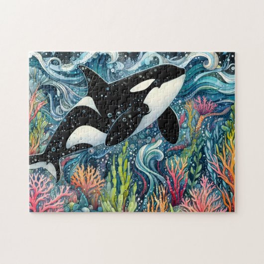 Orca Whale Legpuzzel (Horizontaal)
