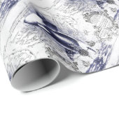 Orca Whale Map Blue Cadeaupapier (Rol Hoek)