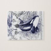 Orca Whale  Map Blue Legpuzzel (Horizontaal)